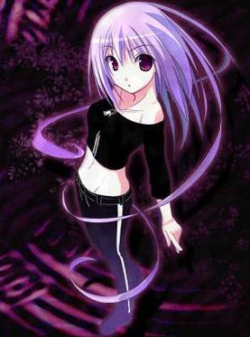 Anime girl with purple hair and eyes image by neo_queen_serentiy
