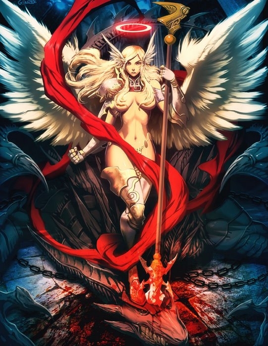 devil killing angel by genzoman