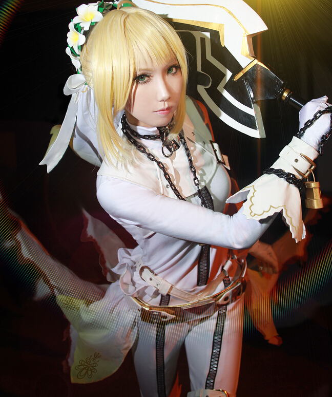 Action figure, cosplay costume, Saber cosplay, Fate stay night