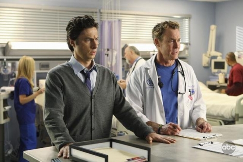 Still of John C. McGinley and Zach Braff in Scrubs