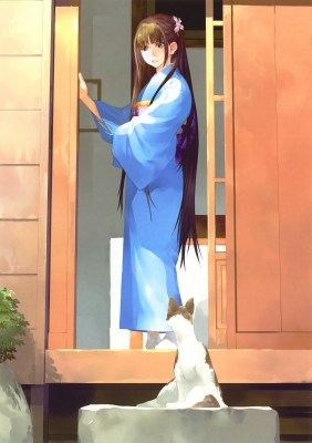 Anime CG Anime Pictures      102596
 583312   ( Anime CG Anime Pictures      ) 102596   : Takeshi Okazaki
brown eyes hair flower hairpins kimono long neko surprised   anime picture