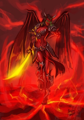Defense of the Ancients : Lucifer 102640
 583459  defense of the ancients  lucifer   ( Anime CG Anime Pictures      ) 102640   : Shu Tiao
black hair boots chain dark skin devil fire genderswap green eyes horns long magic sketch sword wings   anime picture