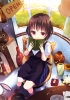 Anime CG Anime Pictures      102834
apron black hair book red eyes sandals seifuku short   anime picture