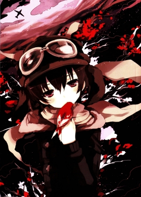 Hiiro no Spook :  102961
 584918  hiiro no spook   ( Anime CG Anime Pictures      ) 102961   : Maruino
brown hair goggles hat red eyes scarf short tori   anime picture