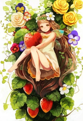 Anime CG Anime Pictures      102996
 585104   ( Anime CG Anime Pictures      ) 102996   : Morisumi
barefoot blonde hair blush braids fairy flower food happy long wings yellow eyes   anime picture