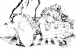 Touhou : Flandre Scarlet 103036
dress hat long hair monochrome pillow short side tail thigh highs wings   anime picture
