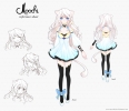 Anime CG Anime Pictures      103068
blue eyes braids character sheet choker dress happy long hair neko mimi smile tail thigh highs white   anime picture