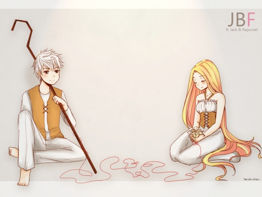 Fairy Tales Rise of the Guardians Vocaloid : Jackson Overland Frost Rapunzel 103130
 585697  vocaloid  jackson overland frost rapunzel   ( Anime CG Anime Pictures      ) 103130   : Nerah chan
barefoot blonde hair blue eyes blush crossover dress flower heart long pants short smile staff white   anime picture