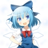 Touhou : Cirno 103201
blue eyes hair blush dress fairy fang happy ice ribbon short   anime picture