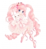 Anime CG Anime Pictures      103202
blush brown eyes chibi curly hair dress band hairpins heart long neko pink ribbon sweets twin tails   anime picture