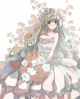 Anime CG Anime Pictures      103252
black eyes blue hair blush brown dress flower green headdress long smile wedding   anime picture