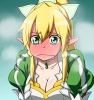 Sword Art Online : Leafa 103262
blonde hair blush choker green eyes long pointy ears ponytail ribbon   anime picture