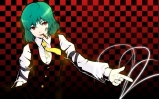 Touhou : Kazami Yuuka 103280
green hair happy jacket red eyes short tie   anime picture