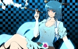 Touhou : Kaku Seiga 103357
blue eyes hair dress flower jacket short smile   anime picture