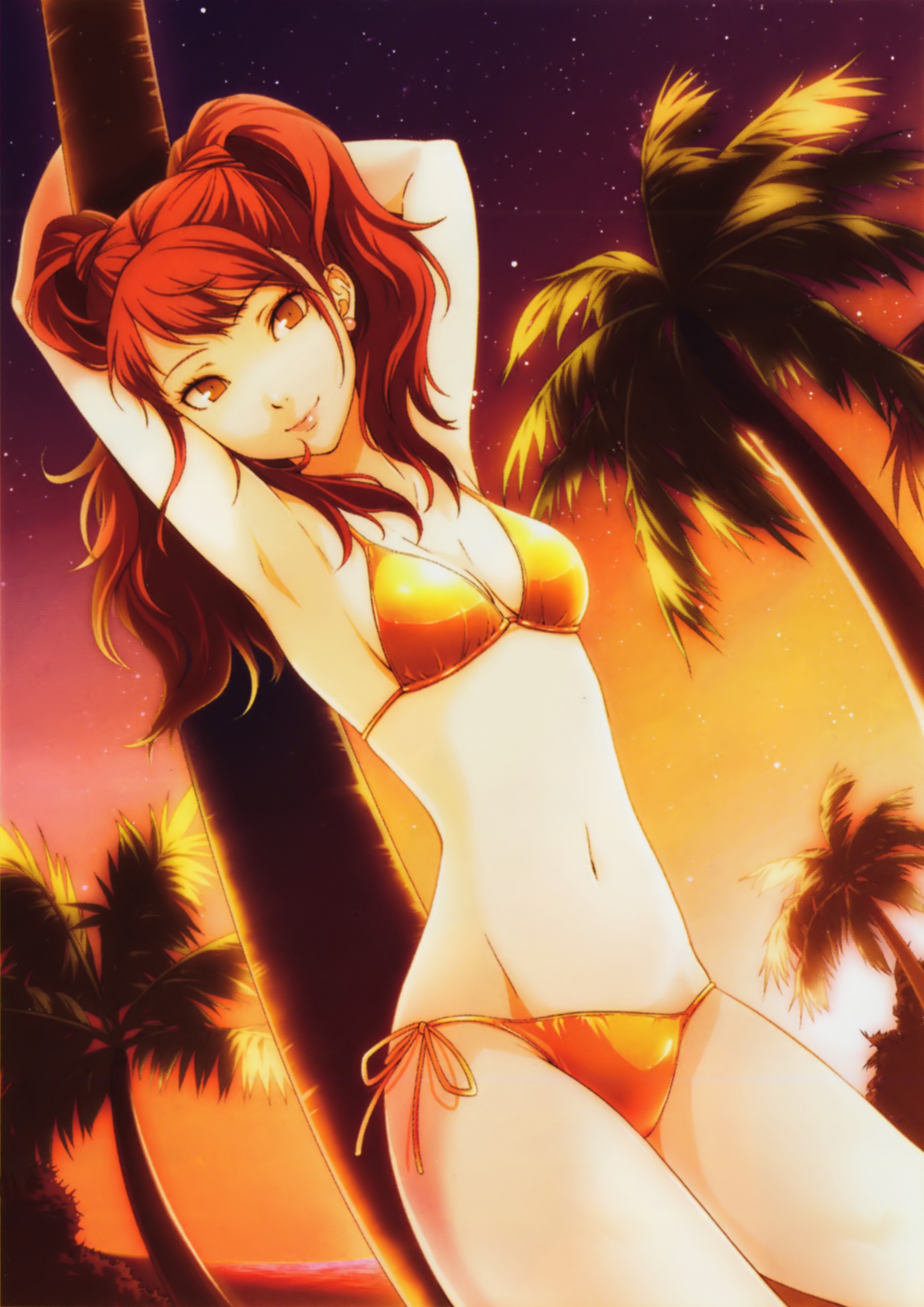 Shin, Megami, Tensei, Persona, Kujikawa, Rise, bikini, long, hair, eyes, st...