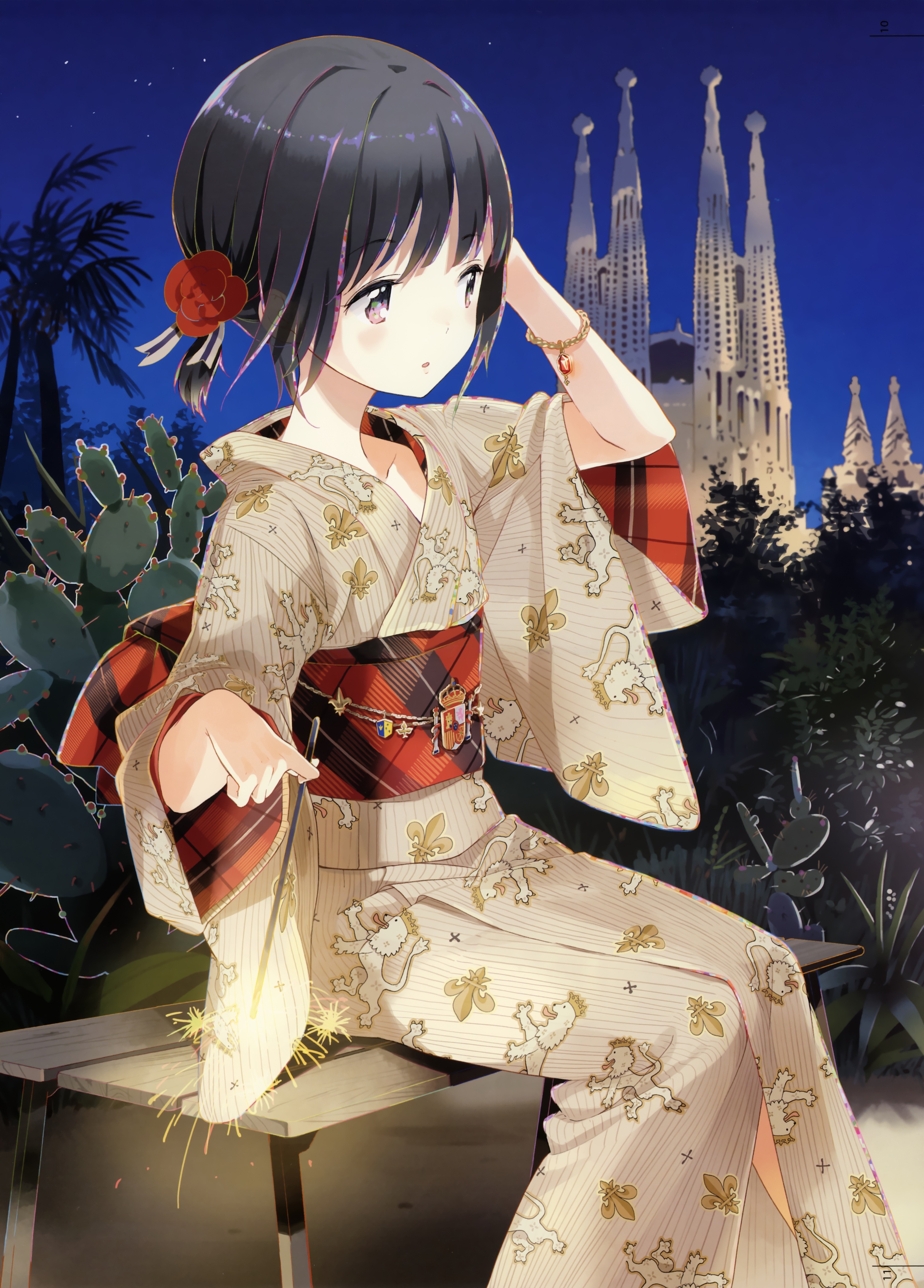 Аниме девочки в кимоно