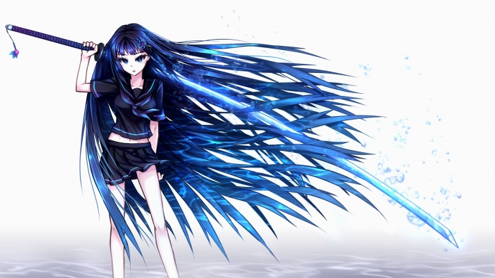 Anime CG Anime Pictures      103400
 586877   ( Anime CG Anime Pictures      ) 103400   : samaEL
black hair blue eyes hairpins long seifuku sword   anime picture