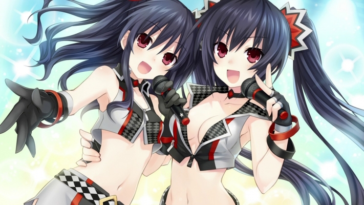 Hyperdimension Neptunia : Noire Uni 103418
 586929  hyperdimension neptunia  noire uni   ( Anime CG Anime Pictures      ) 103418   : Tsunako
black hair blush dress gloves happy long microphone red eyes singing skirt twin tails wallpaper   anime picture