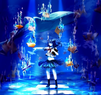 Anime CG Anime Pictures      103475
 587135   ( Anime CG Anime Pictures      ) 103475   : Naritomo
animal blue eyes hair book long seifuku underwater   anime picture