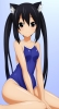 K ON! : Nakano Azusa 103406
black hair brown eyes long mizugi neko mimi smile twin tails   anime picture