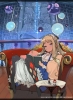 Anime CG Anime Pictures      103433
ahoge blonde hair blue eyes book dress headdress long pantyhose pillow red shorts   anime picture