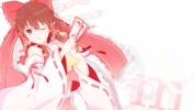 Touhou : Hakurei Reimu 103447
brown hair dress happy long miko red eyes ribbon wallpaper wink   anime picture