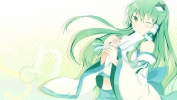 Touhou : Kochiya Sanae 103453
blush dress green eyes hair hairpins long miko wallpaper wink   anime picture