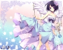 Anime CG Anime Pictures      103459
blush choker dress flower purple eyes hair ribbon short wallpaper wings   anime picture