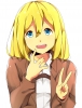 Shingeki no Kyojin : Christa Renz 104089
blonde hair blue eyes happy jacket long   anime picture