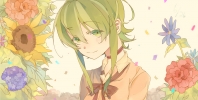 Vocaloid : Gumi 104113
choker flower green eyes hair short smile   anime picture