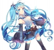 Vocaloid : Hatsune Miku 104193
blue eyes hair long skirt smile thigh highs tie twin tails   anime picture