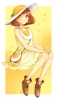 Anime CG Anime Pictures        104195
brown hair dress hat orange eyes short smile tori   anime picture