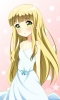 Hentai Ouji to Warawanai Neko. : Azuki Azusa 104352
blonde hair blush dress green eyes long ribbon stars   anime picture