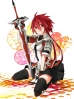 Elsword : Elsword 104376
blush gloves long hair red eyes skirt sword thigh highs tie twin tails warrior   anime picture