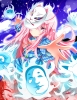 Touhou : Hata no Kokoro 104381
blush dress long hair mask pink red eyes ribbon   anime picture