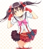Love Live! School Idol Project : Yazawa Nico 107856
black hair choker gloves jewelry long red eyes ribbon skirt smile thigh highs twin tails   anime picture