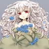 Anime CG Anime Pictures        107320
albino dress flower long hair red eyes white   anime picture