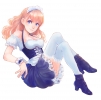 Anime CG Anime Pictures        107337
blonde hair blue eyes boots dress headdress long maid smile thigh highs   anime picture