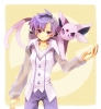 Pokemon : Anabel Eifie Espeon Lila 107349
animal blush pants purple eyes hair short smile   anime picture