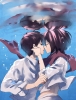 Shingeki no Kyojin : Eren Yeager Mikasa Ackerman 107357
blue eyes brown hair couple kiss scarf short underwater   anime picture
