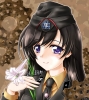 Girls und Panzer : Isuzu Hana 105664
black hair blush flower hat long purple eyes smile tie uniform   anime picture