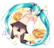 Vocaloid : Hatsune Miku 105678
blue eyes hair blush cheerleader long skirt smile stars thigh highs twin tails wink   anime picture