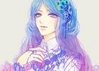 Anime CG Anime Pictures        105676
blue eyes hair blush headdress jewelry long purple sketch   anime picture