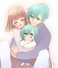 Uta No Prince sama : Mikaze Ai Nanami Haruka 105870
blush child couple green eyes hair group happy holding hands hug red short smile ^_^   anime picture