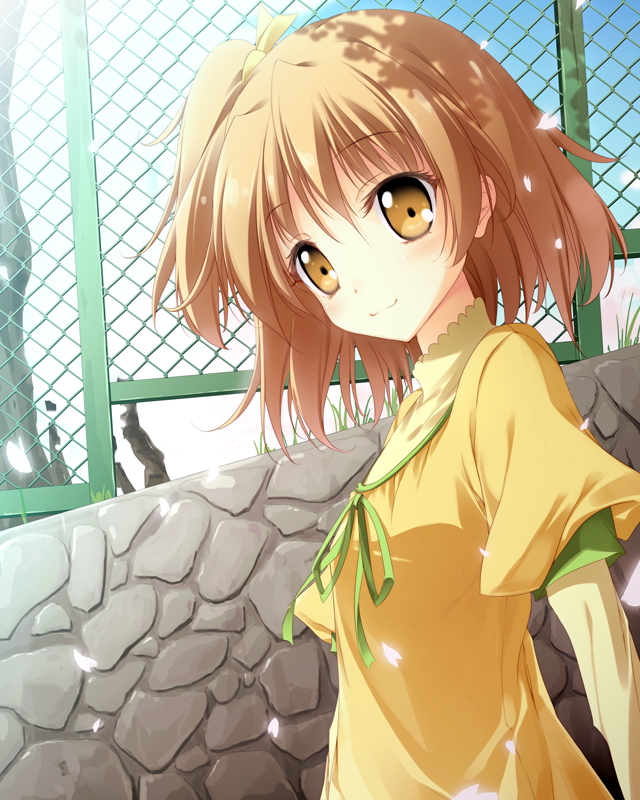 Anime, CG, Pictures, blush, brown, eyes, hair, ribbon, short, side, tail, smile, , , picture, , |, , 