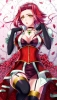 Yu Gi Oh! 5Ds : Izayoi Aki 106170
choker dress flower gloves jewelry red hair short thigh highs yellow eyes   anime picture