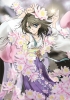 Final Fantasy X : Yuna 106175
blue eyes brown hair flower green heterochromia jewelry kimono short   anime picture