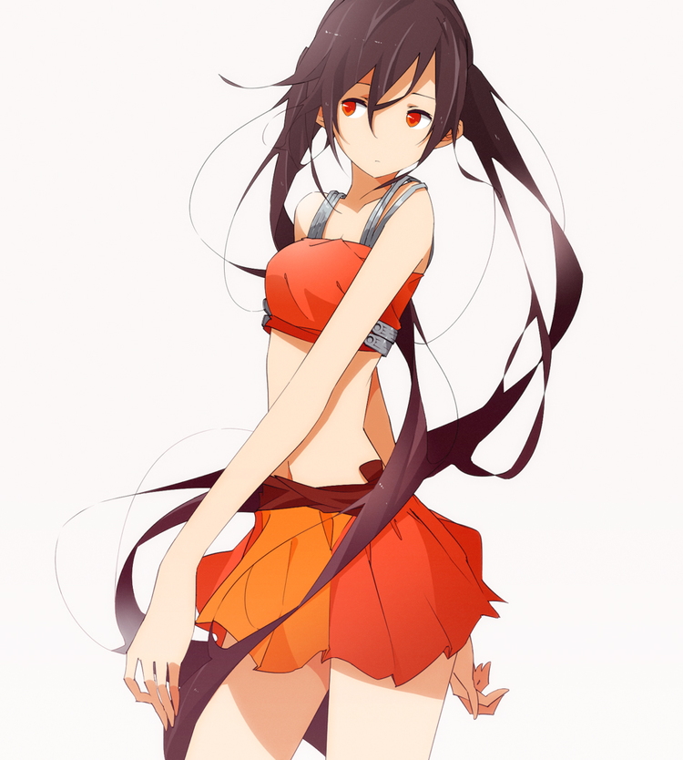 Arancia, black, hair, long, orange, eyes, skirt, twin, tails, , , anime, picture, , |, , , pictures
