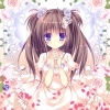 Anime CG Anime Pictures        108335
blue eyes blush brown hair butterfly choker dress flower happy long twin tails wings   anime picture
