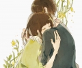 Anime CG Anime Pictures        108803
brown hair couple flower hug long short   anime picture